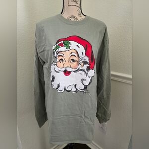 Santa Claus Graphic Long Sleeve Shirt